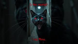 Would you follow this cat into the hallway?  #haunted #creepypasta #shorts