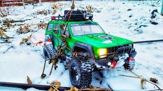 Remo hobby trial rigs truck тюнинг в кузове AXIAL II Jeep grand cherokee sport 2000