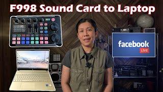 F998 Sound Card to Laptop - FB Live Streaming w/ OBSBOT Tail Air as webcam-Same set up for Recording