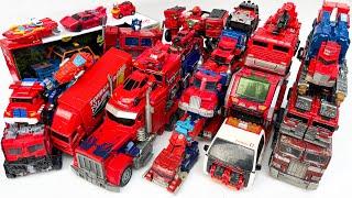 OPTIMUS PRIME Transformers Red Color Robot Car Toy Transport: DINOSAUR TRUCK, McQueen, Tank Animated