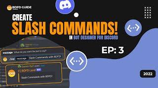 Create Slash Commands in Bot Designer for Discord (BDFD EP:3)