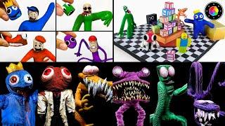 Construyendo TODO RAINBOW FRIENDS con Plastilina (Diorama, Realistas y Orígenes) | PlastiVerse