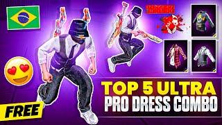 TOP 5 GOD LEVEL FREE  DRESS UP LIKE BRAZALIAN PLAYERS   NO TOP UP DRESS UP || MAD HYPER GAMING 