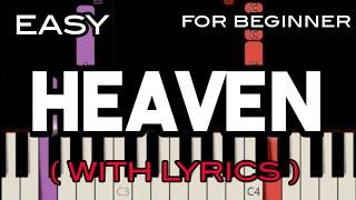 HEAVEN ( LYRICS ) - BRYAN ADAMS | SLOW & EASY PIANO