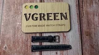 Dark Blue Full Grain Crocodile Leather Strap For JL Reverso Watch