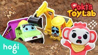 Emergency, Go Giant truck team! | Truck Song | Poki's Toy Lab | Toy Review | Play with Hogi