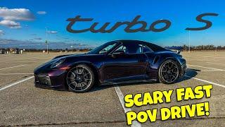 I drove a Porsche 911 992 Turbo S for the first time... and it's SCARY FAST. (POV Drive/Review)