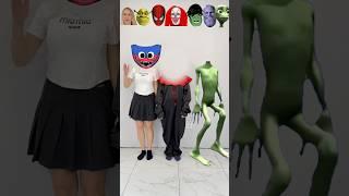 Huggy Wuggy VS Spiderman VS Hulk Wrong heads #shorts by Leisi Show