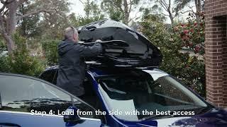 How-to accessories video | Subaru WRX with Thule Vector Roof Box M & cross bars