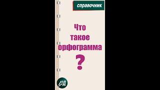 Что такое орфограмма?