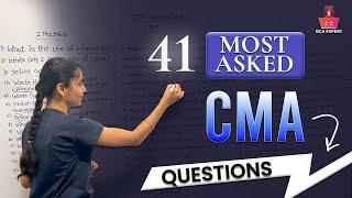CMA Most importent questions | BCA