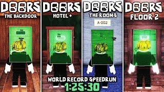 DOORS ALL FLOORS - 3RD PERSON WORLD RECORD SPEEDRUN *1:25:30* NO CHEATS