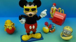 1999 BUILD-A-MICKEY set of 4 McDONALD'S HAPPY MEAL COLLECTIBLES VIDEO REVIEW
