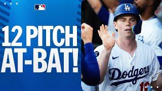 FULL AT-BAT: On the 12th (!!) pitch of the at-bat, Will Smith hits a home run and wins the battle!