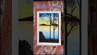 Poster colours scenery painting ️️by #Abhishek Feel Art #shorts#painting#art#youtubeshorts