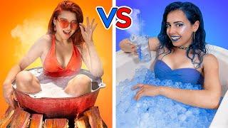 Desafio de Calor vs Frio / Garota Ardente vs Garota Gelada