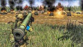 UKRAINE JAVELIN UNIT DESTROY RUSSIAN TANK BATTALION - CTA Battle Simulator