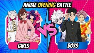 ANIME OPENING BATTLE  | 3vs3 | ️ Girls vs Boys ️ Edition