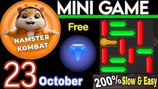 23 October  Puzzle Trick: P2E Hamster Kombat key MiniGame Solved, slow step by step! 