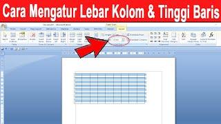 Cara Mengatur Lebar Kolom dan Tinggi Baris pada Microsoft Word