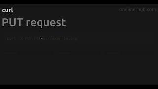 PUT request #curl