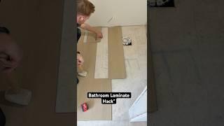 How to install laminate flooring in a bathroom hack | Cutting around the toilet like a pro! Bathroom