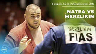 NATEA Ilie vs MERZLIKIN Aleksei. Men +98 kg. European SAMBO Championships 2022