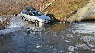 ПРАВильнЫЙ РУЛЬ. No 55. "Toyota Caldina 4wd. Попытка преодоления брода". #toyotacaldina