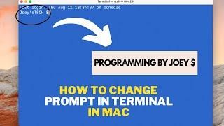 How to change the default prompt in Terminal on MacOS (zsh & bash)