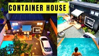 CONTAINER TINY HOUSE Airbnb Tour & Staycation! | Unique Stay - Black Box Tagaytay Philippines