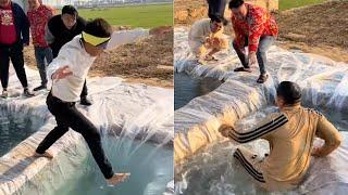 Blindfold Challenge: Jumping in Winter Puddles - A Simple Happiness for Men - New Farmer Plan 20