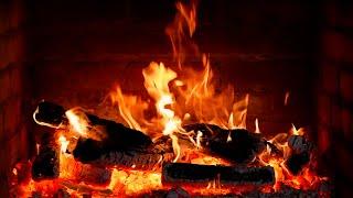 Crackling Fire Atmosphere with Burning Logs  Relaxing by the winter Fireplace [No Music]  ASMR