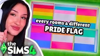 every rooms a different PRIDE FLAG in The Sims 4