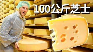 Cheesemaking【奶酪制作】著名的阿尔卑斯奶酪是怎样做出来的？100公斤一个的大孔芝士也太香了！Eng Sub