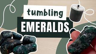 TUMBLING EMERALDS?! | Full rock tumbling process from start to finish!