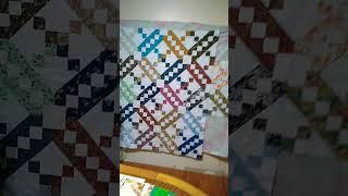 Jacob's ladder scrappy quilt