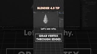 Blender Tip Grab vertex through edges #blendertutorial #blender #blender3d