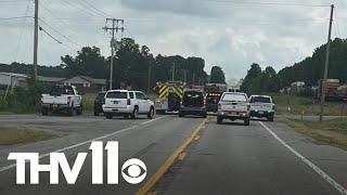 Train stopped in small Arkansas town after 'spewing toxic gas'