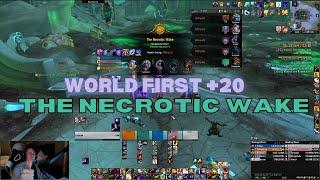 +20 The Necrotic Wake || WORLD FIRST +20 KEY || Zaelia Disc Priest POV || Mythic+ || FULL TEAM WIPE?