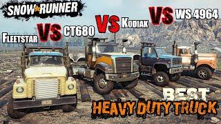 SnowRunner Truck vs Truck | Fleetstar VS Caterpillar CT680 VS Kodiak VS White WS 4964