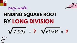 Long Division Method || Finding Square root || Jayasree maths