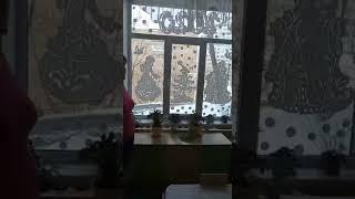 Украшение окон ,, Новогодняя вытыканка своими руками,,