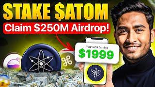 Unlock Millions in Airdrops: How Staking ATOM Can Earn You Big Profits | DYM,TIA,OSMO Airdrop