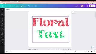 Floral Typography Text Effect with Free Canva | Easy Canva Tutorial