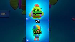 Spike vs Leon #brawlstars #brawlstaredit #viralshorts #leon #spike