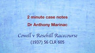 Cowell v Rosehill Racecourse (Ejection of a trespasser)