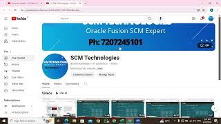 SCM Technologies Training & Placements #oraclefusion