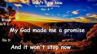 Won't Stop Now | Elevation Worship | Lyrics and chords| Instrumental