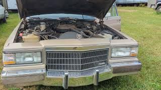 1990 Cadillac Brougham d'Elegance barn find cold start