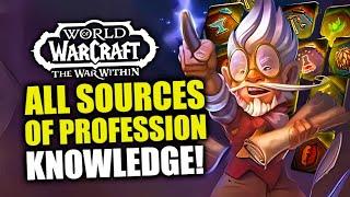 Every Source of Profession Knowledge Explained In War Within! WoW TWW | Profession Goldmaking Guide